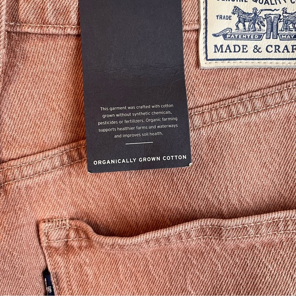 Levi’s Made & Crafted High Loose Wide Straight Leg Ankle Jeans 30x29 Pink Sands - Picture 11 of 13